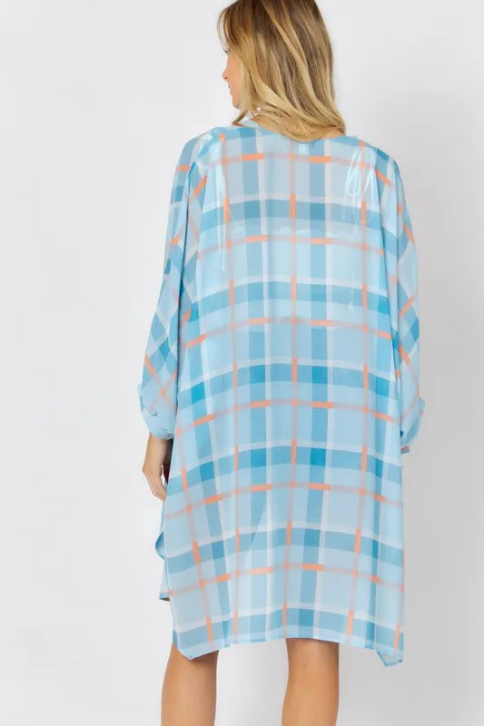 Davi & Dani Striped Short Sleeve Cardigan
