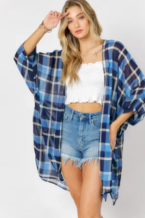 Davi & Dani Striped Short Sleeve Cardigan