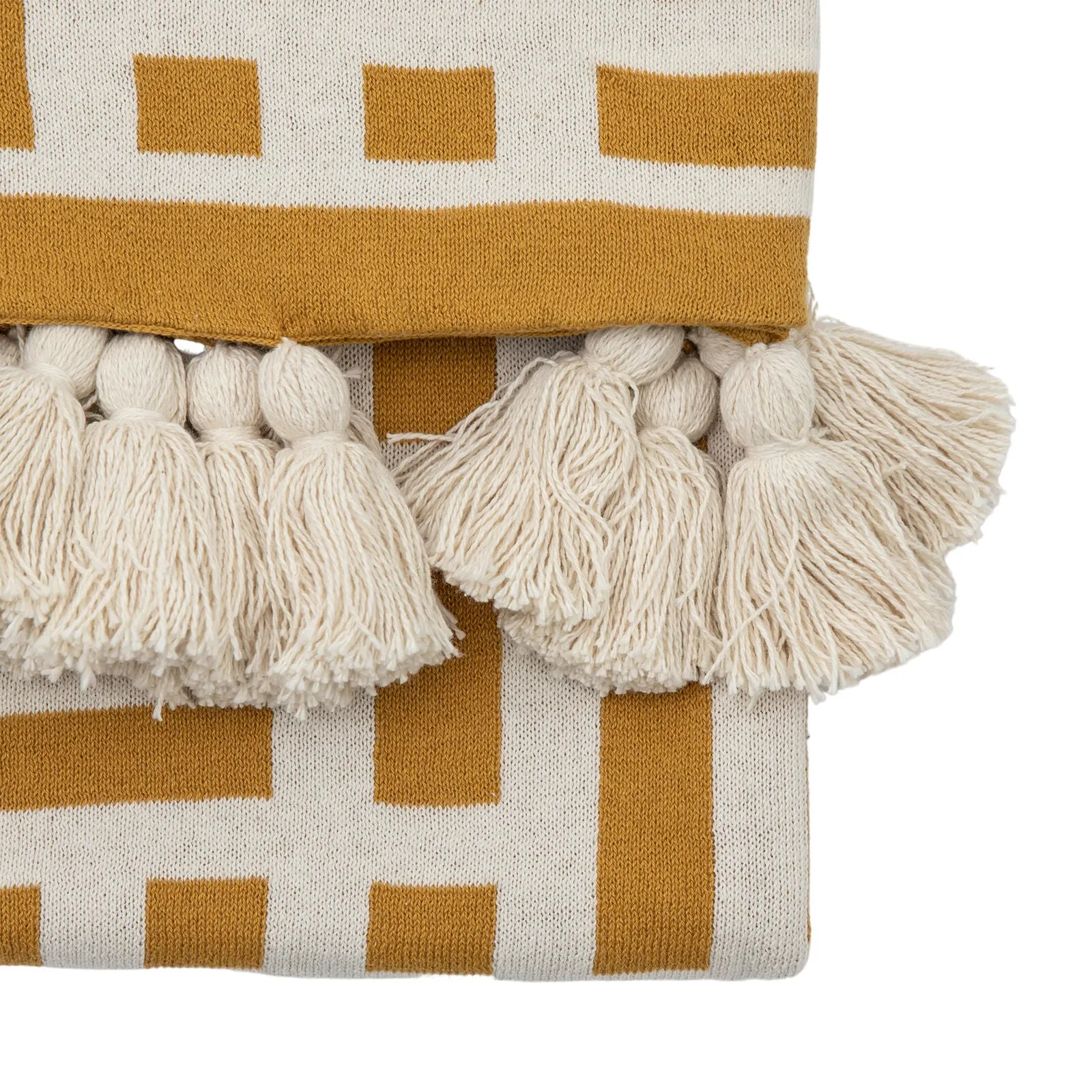 DECOR Knitted Tassel Throw