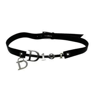 Dior Black Logo Charm Belt