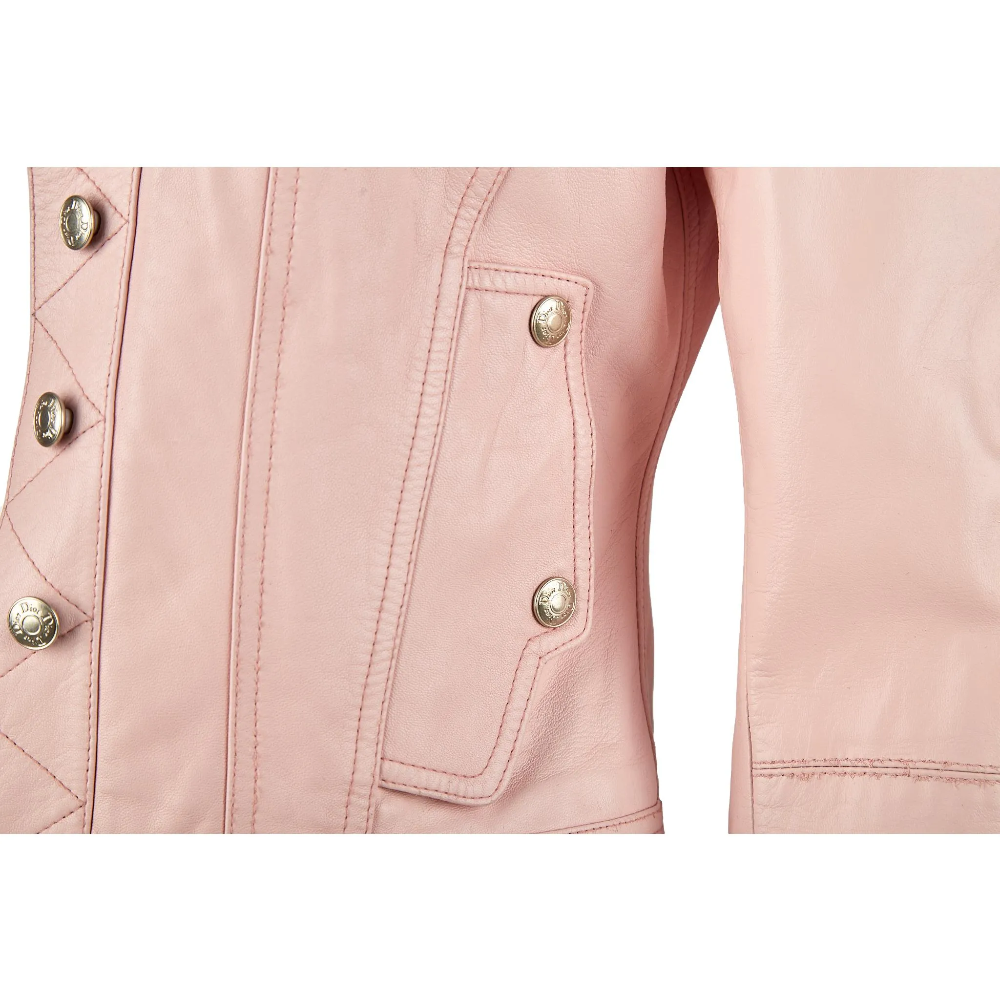 Dior Pink Bondage Leather Jacket