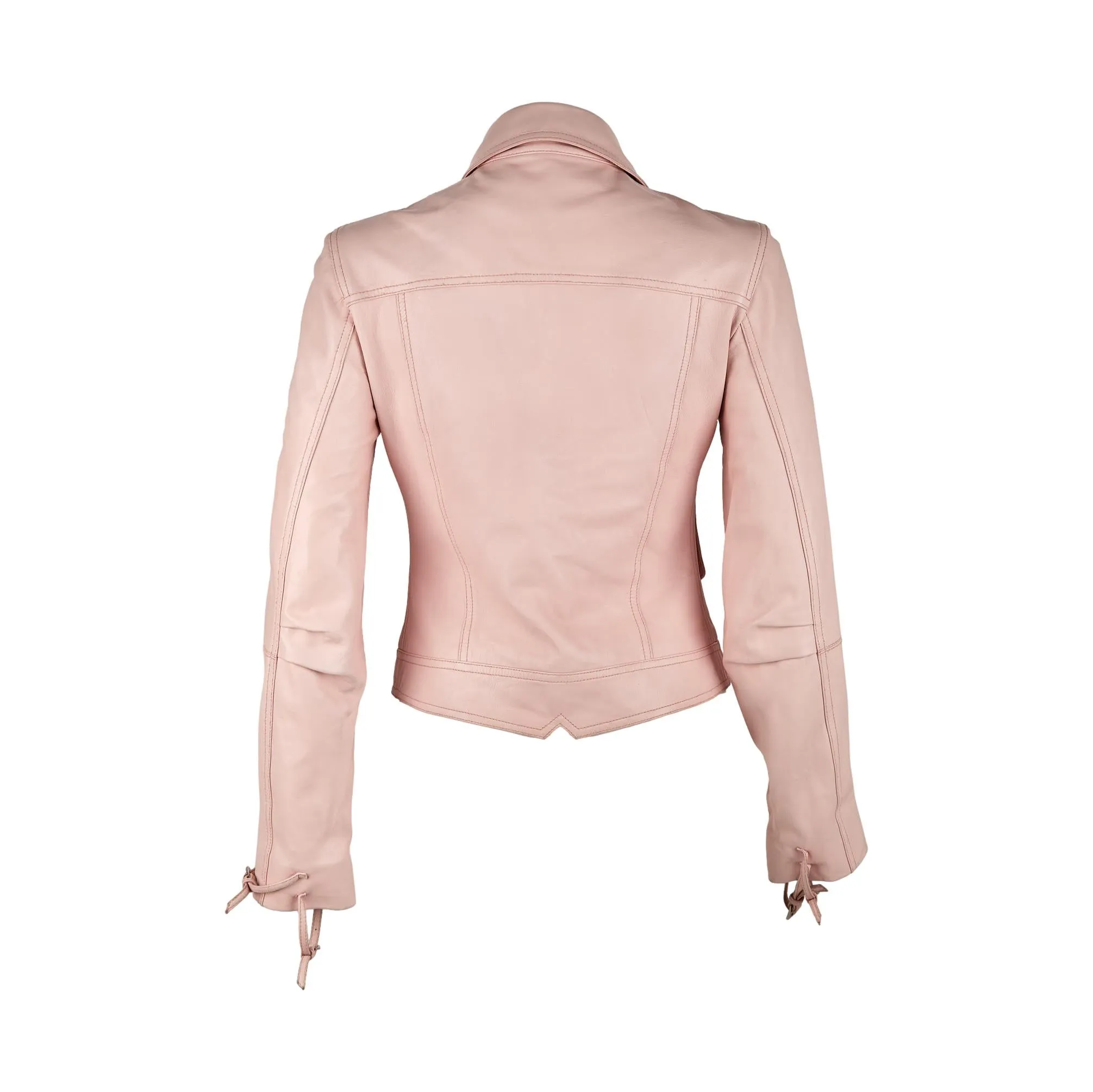 Dior Pink Bondage Leather Jacket