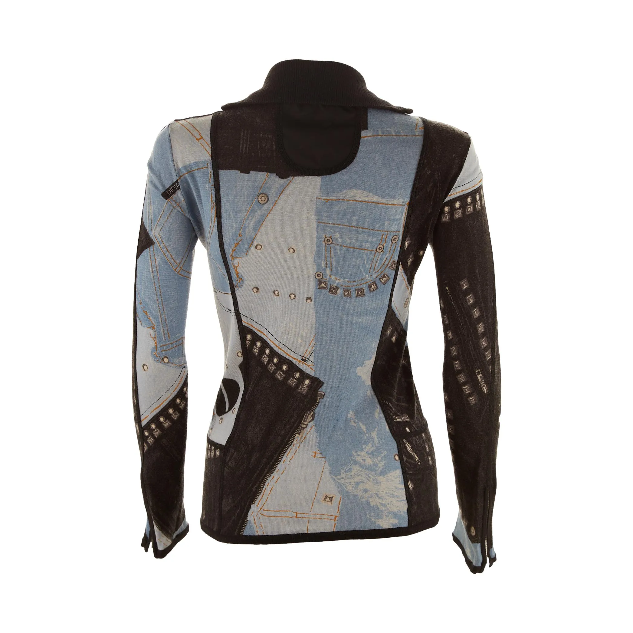 Dior Studded Denim Print Jacket