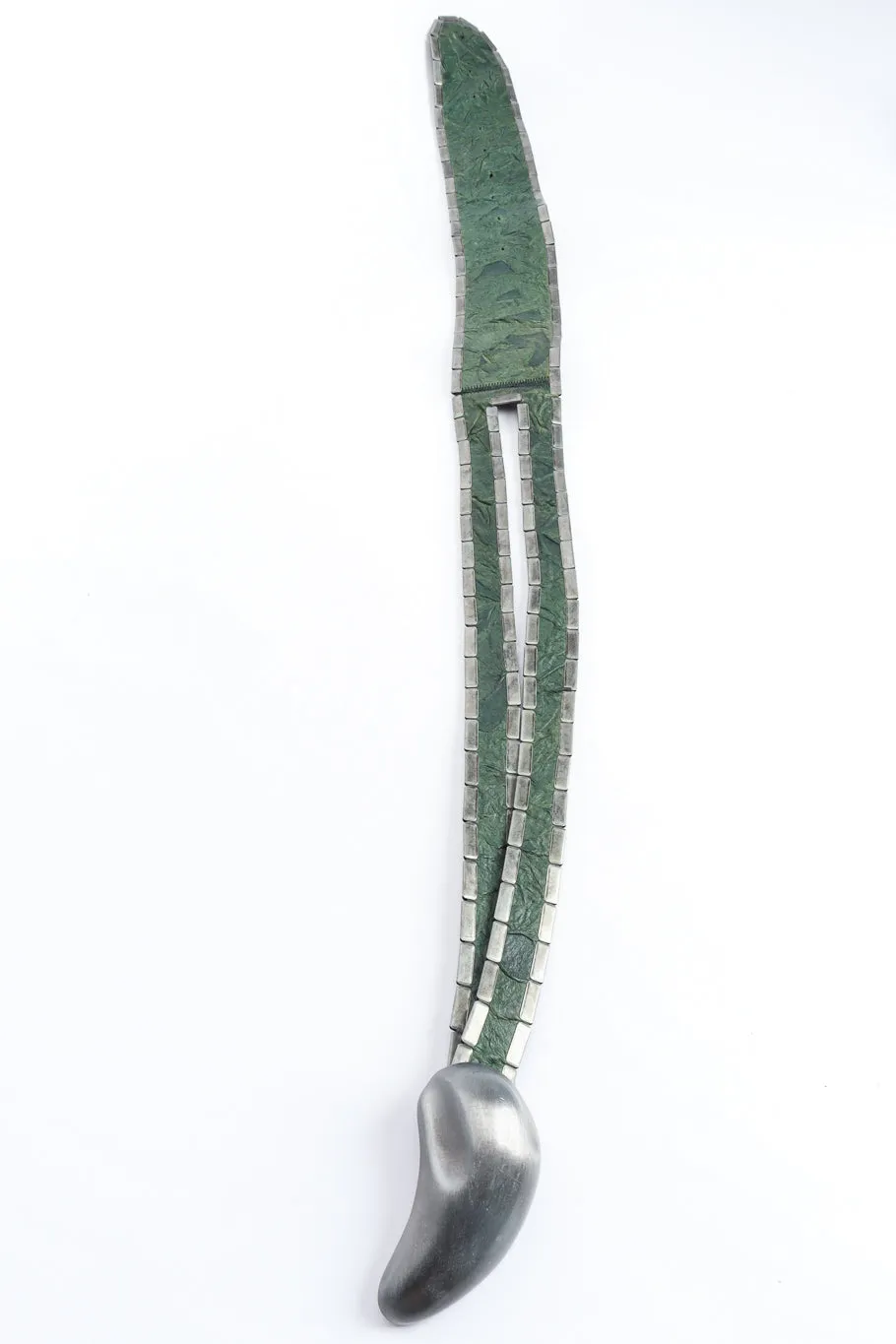 Distressed Leather Studded Wrap Belt