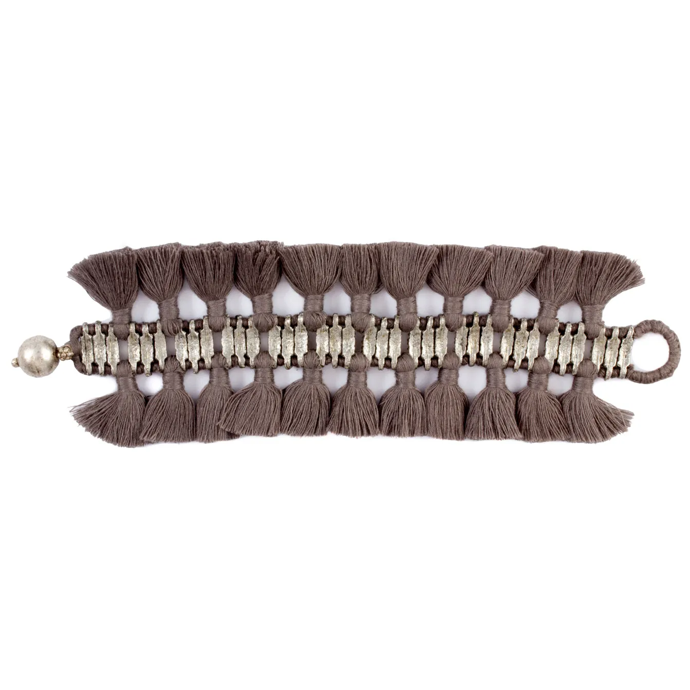 Double Charming Bracelet in Taupe - Handmade in Egypt