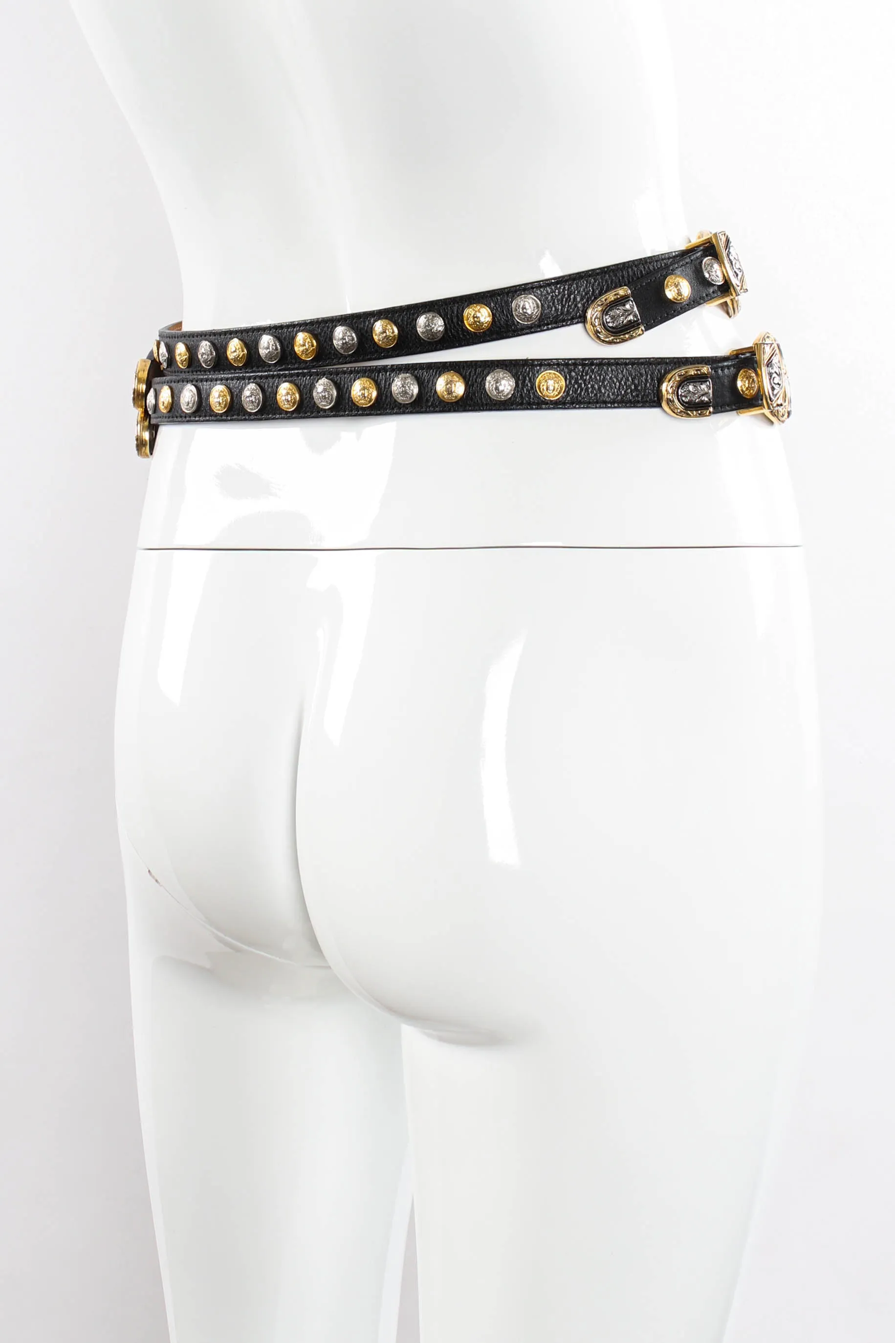 Double Strap Statement Medallion Belt