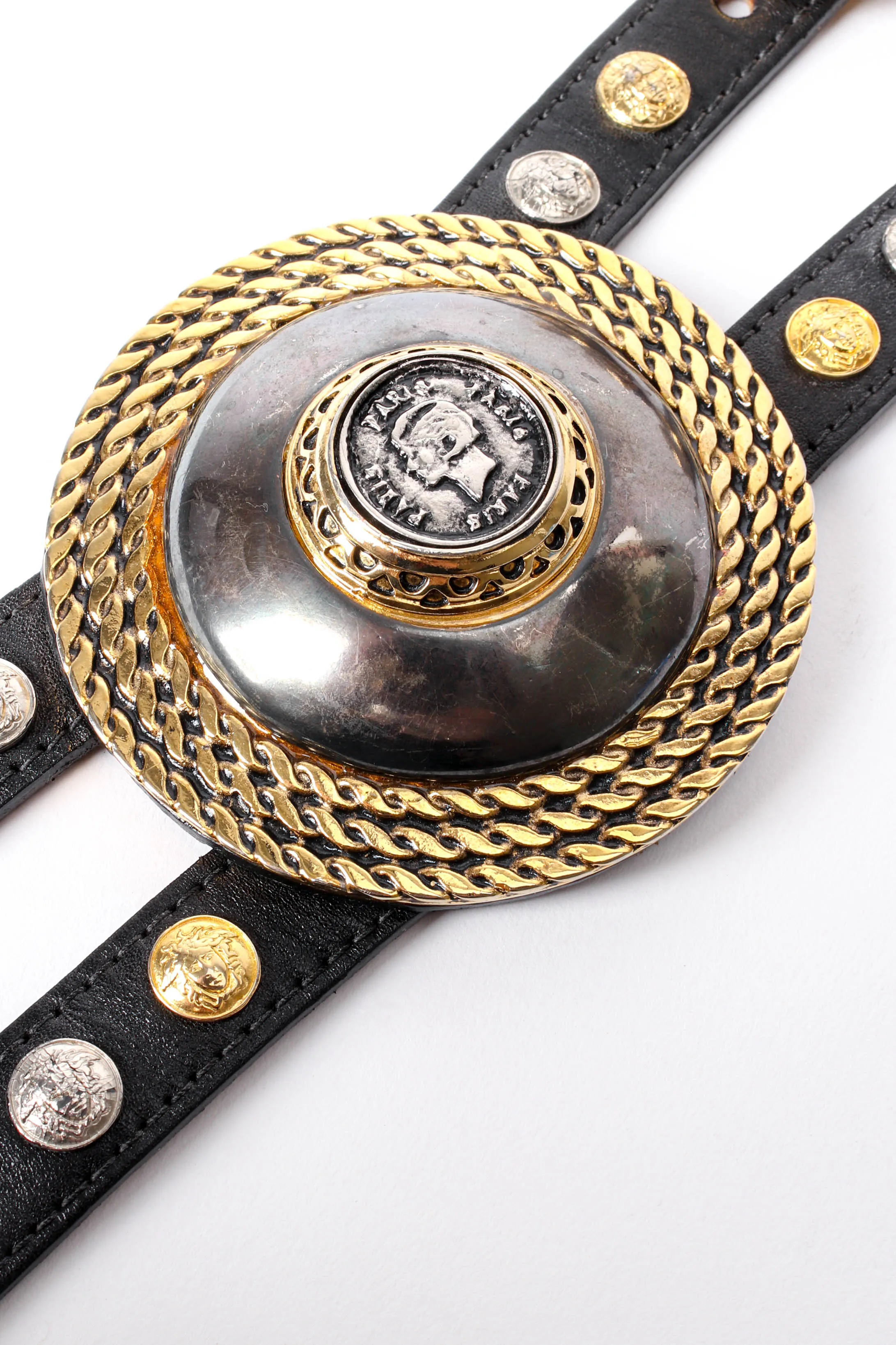 Double Strap Statement Medallion Belt