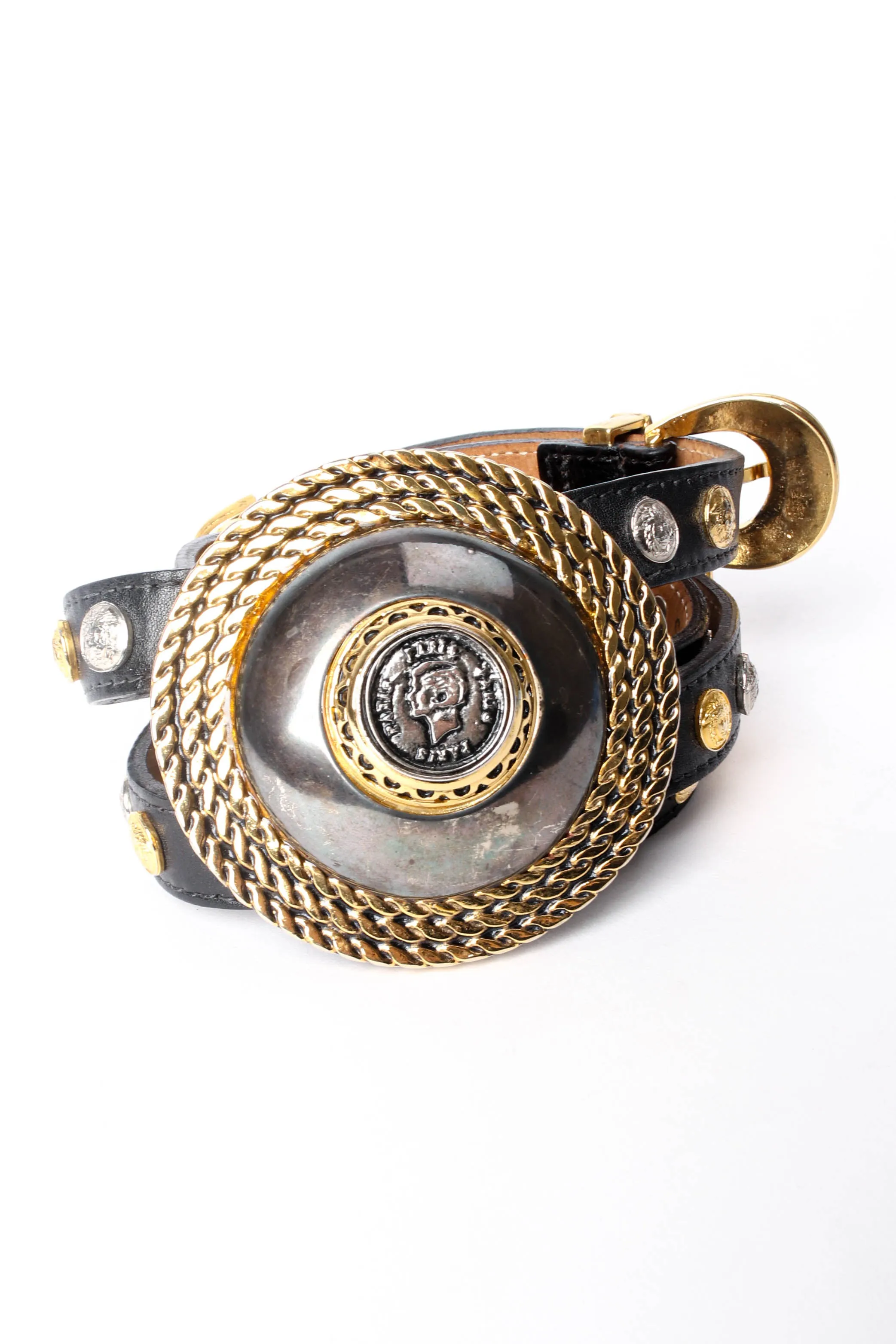 Double Strap Statement Medallion Belt
