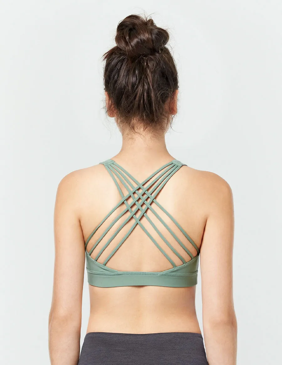 easyoga LA-VEDA Stellate Bra - G05 Bean Green