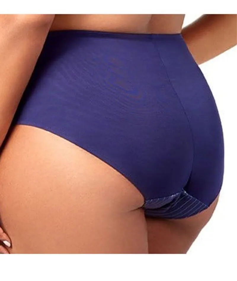 Elila Printed Lace Brief - Blue White