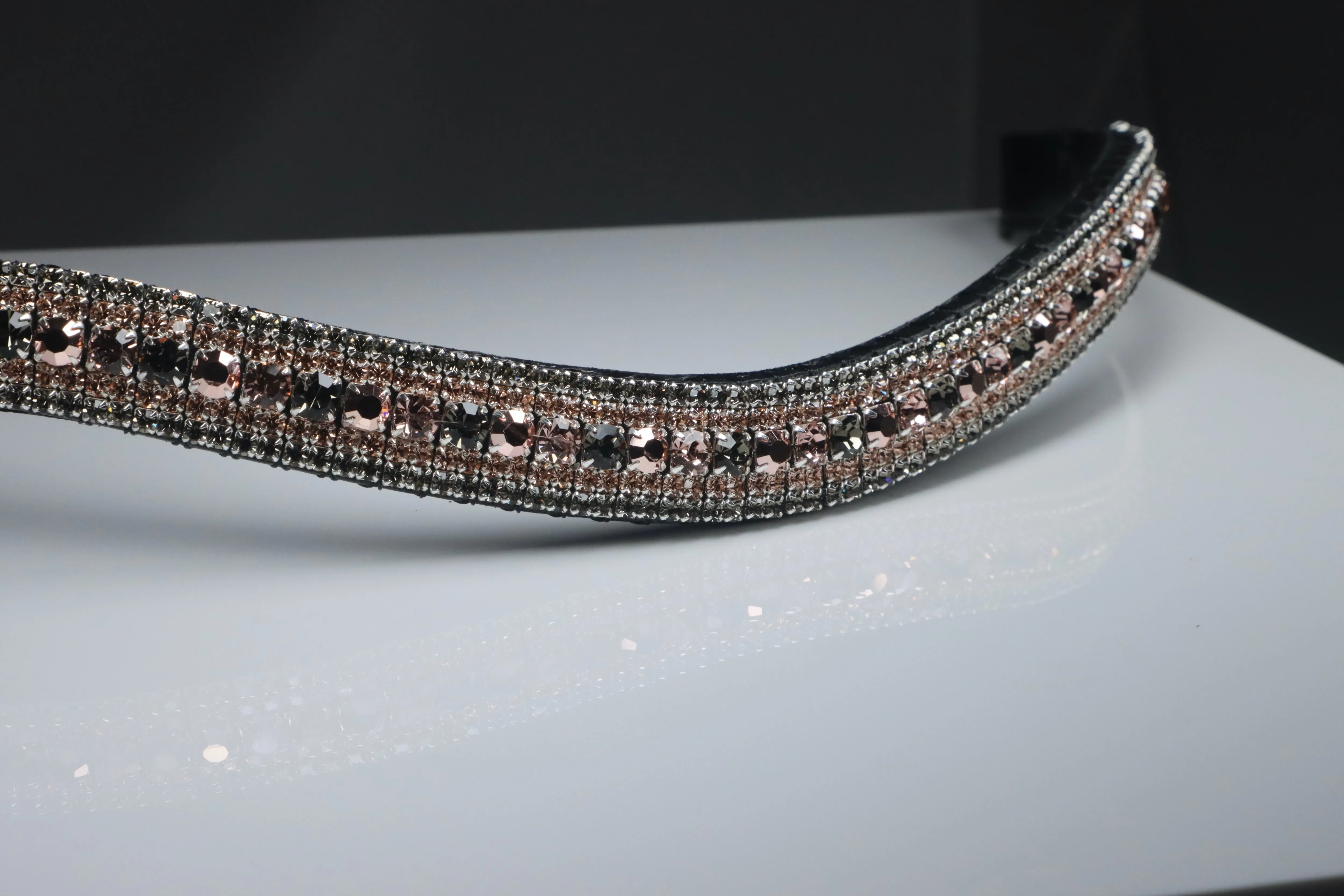 Equiture Grey Rose Gold megabling curve browband