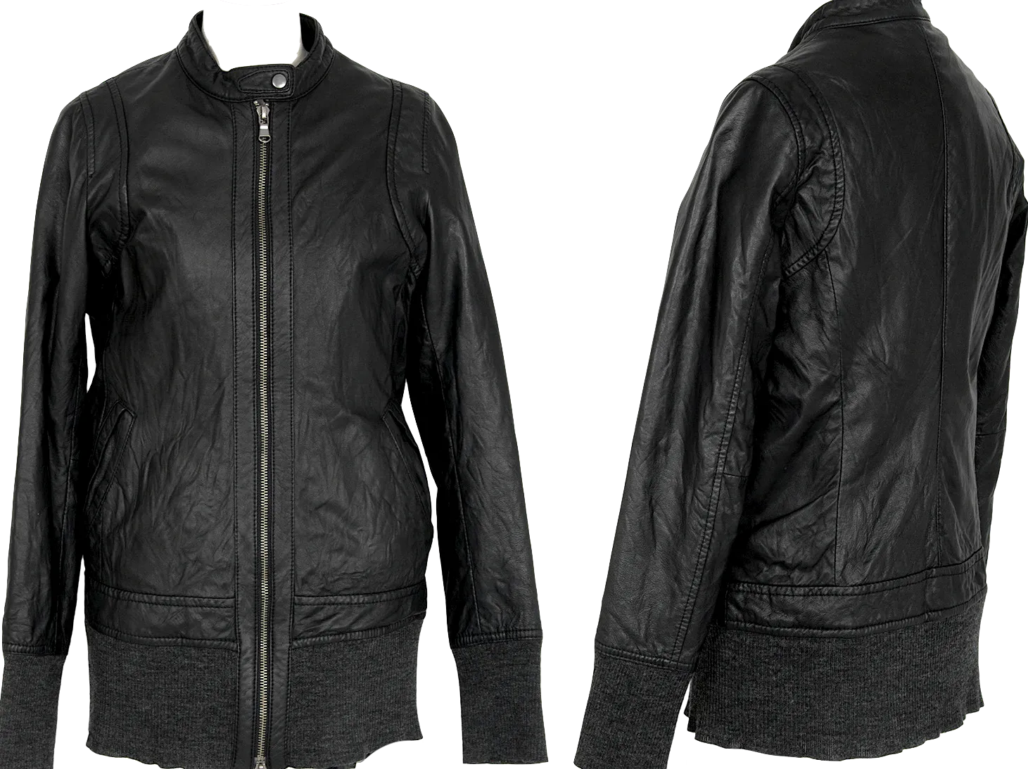 ESTNATION Japan. Black Lambskin Leather Single Jacket