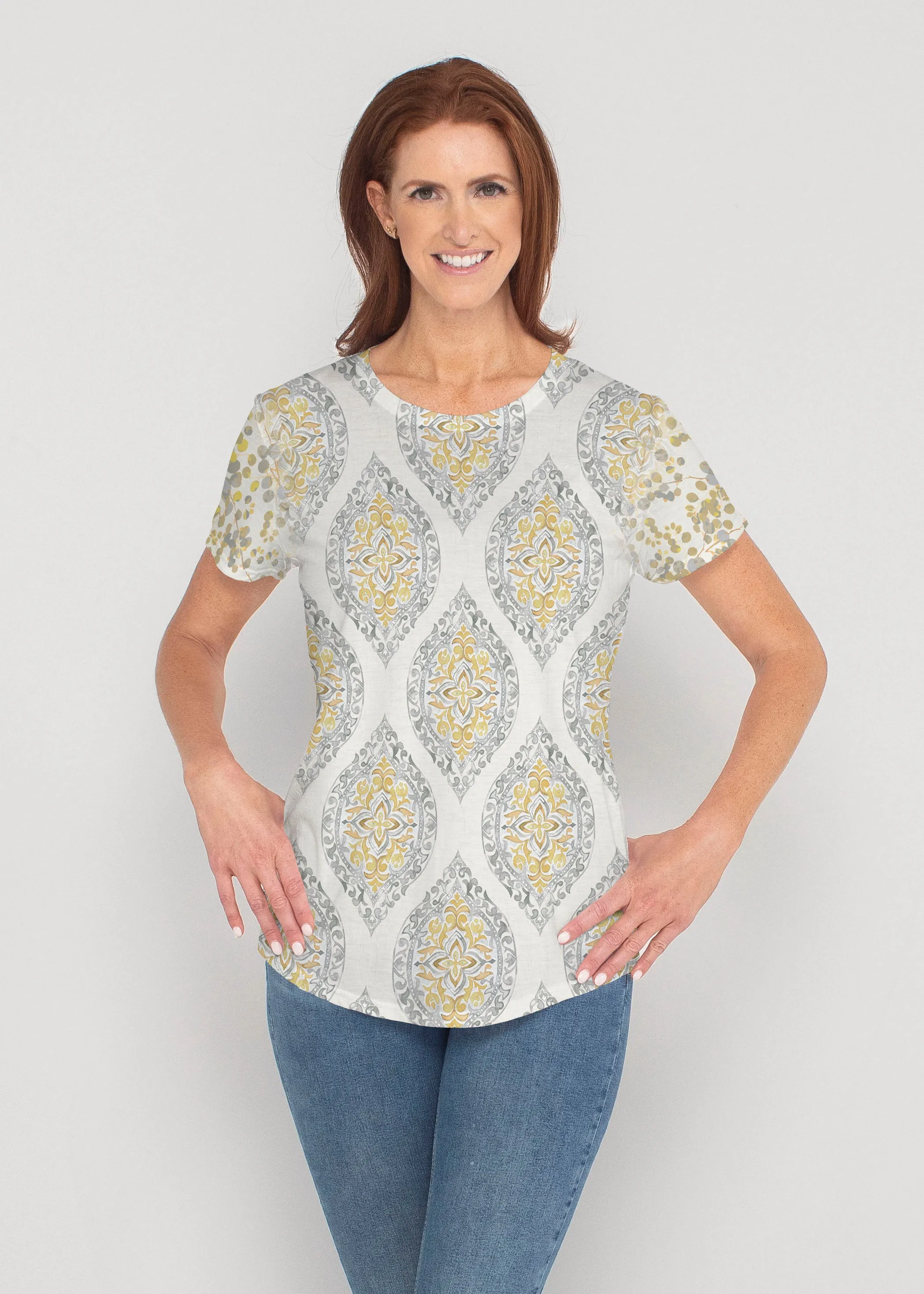 Etched Motif (8014) ~ Contoured Tri-Blend Scoop Tee