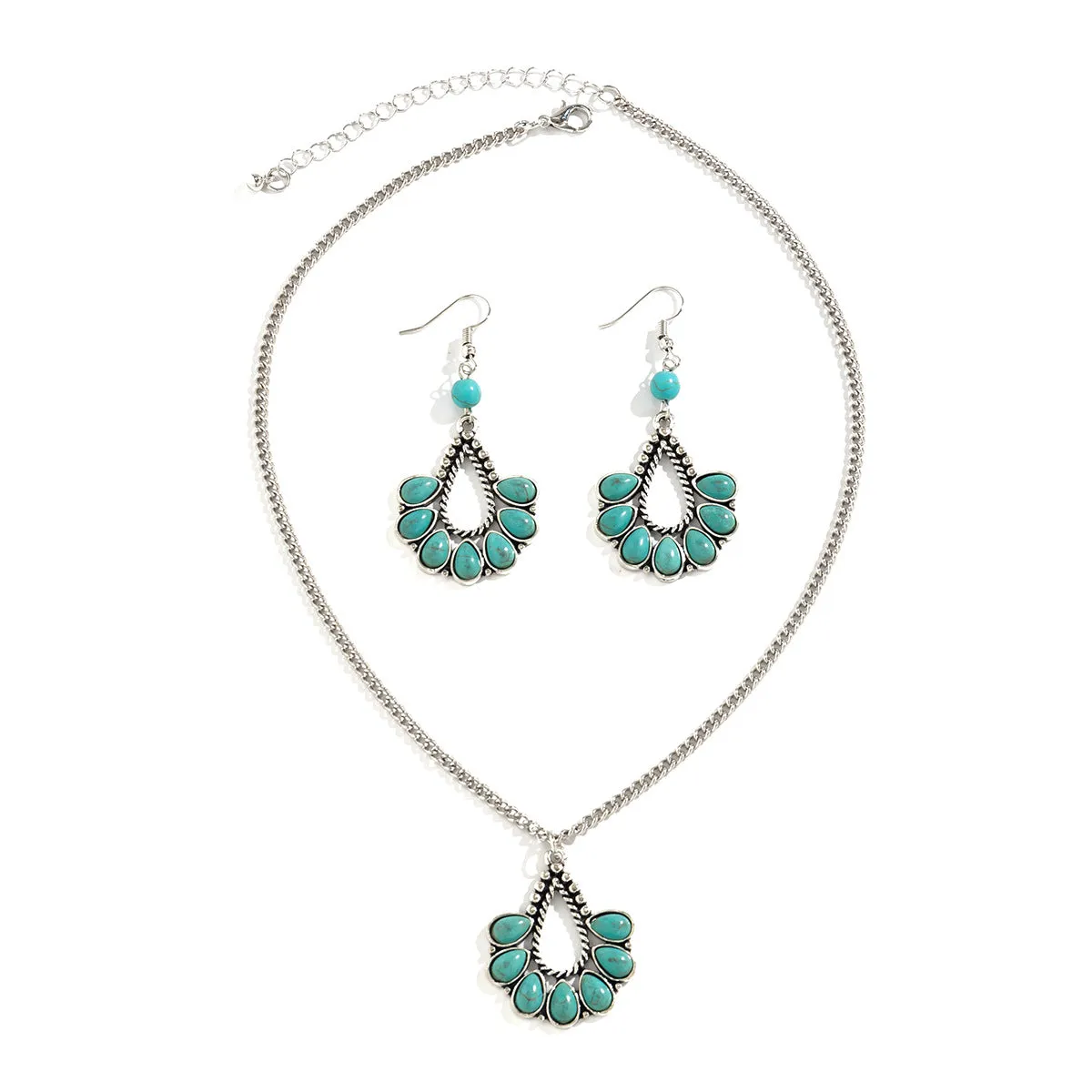 Europe and America Cross Border Beach Water Drop Tassel Niche Necklace Jewelry Sweet Cool Hot Girl Ethnic Bohemian Tophus Necklace
