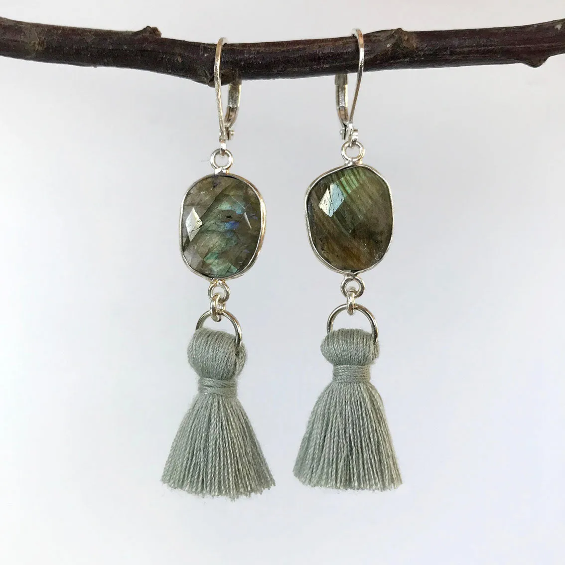 Evergreen Tassel Drop Earrings