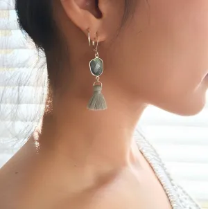 Evergreen Tassel Drop Earrings