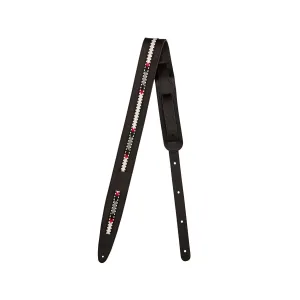 Fender Paramount Acoustic Guitar Leather Strap, Black