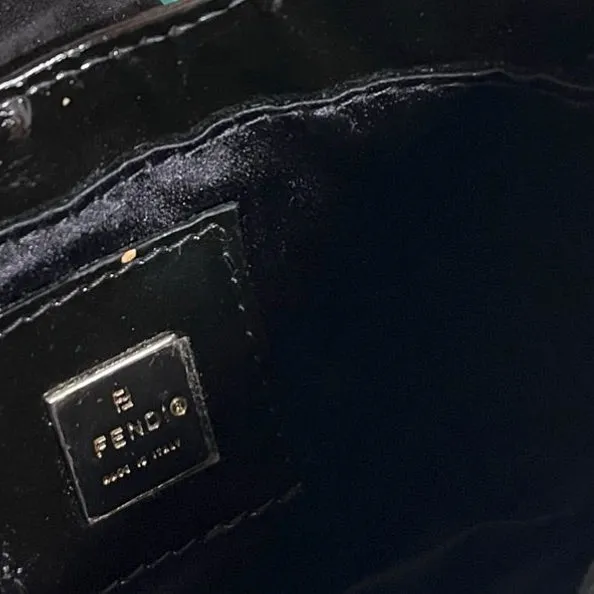 Fendi Black Patent Croissant