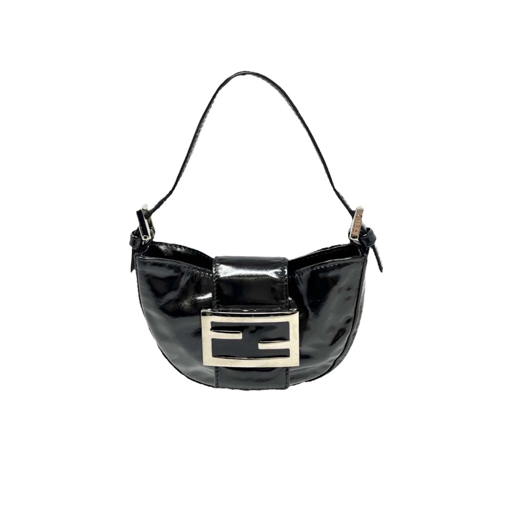 Fendi Black Patent Croissant