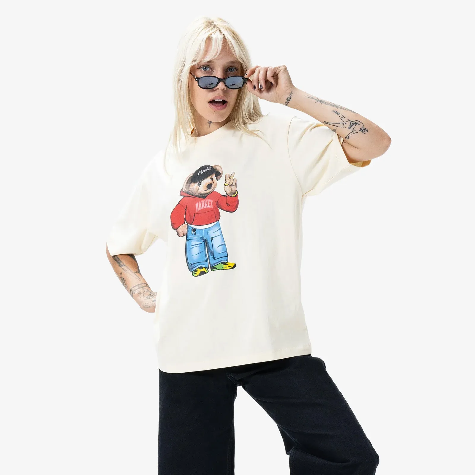 Fit Check Bear T-Shirt - Butter Cream