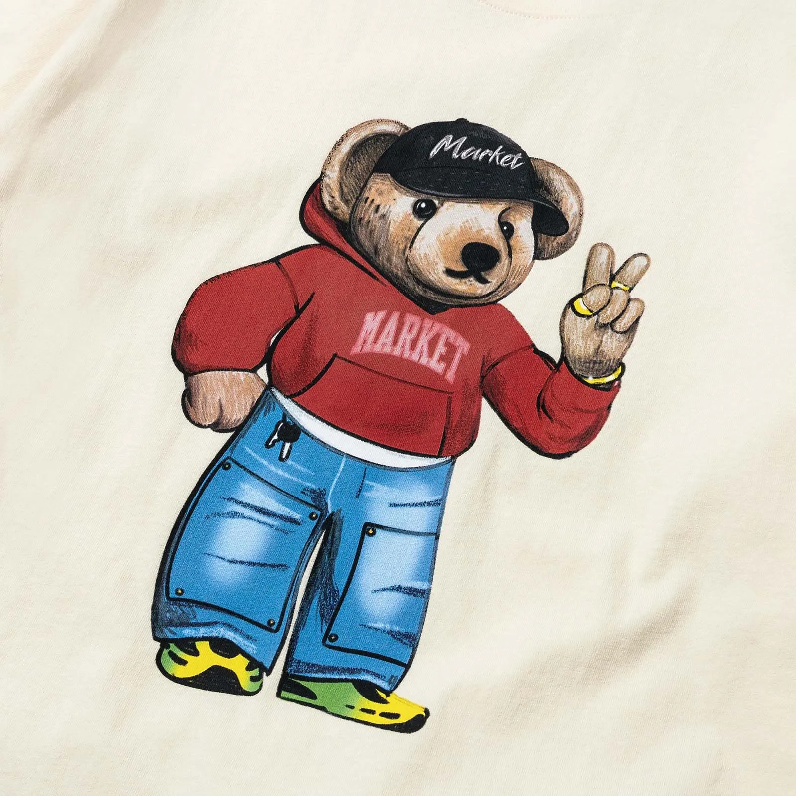 Fit Check Bear T-Shirt - Butter Cream