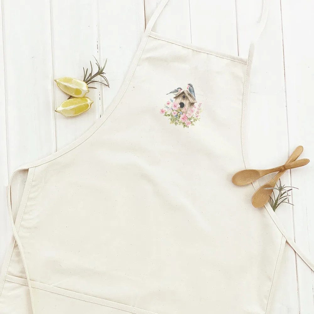Floral Birdhouse - Women's Apron