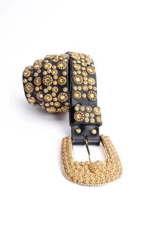 Floral Filigree Studded Belt