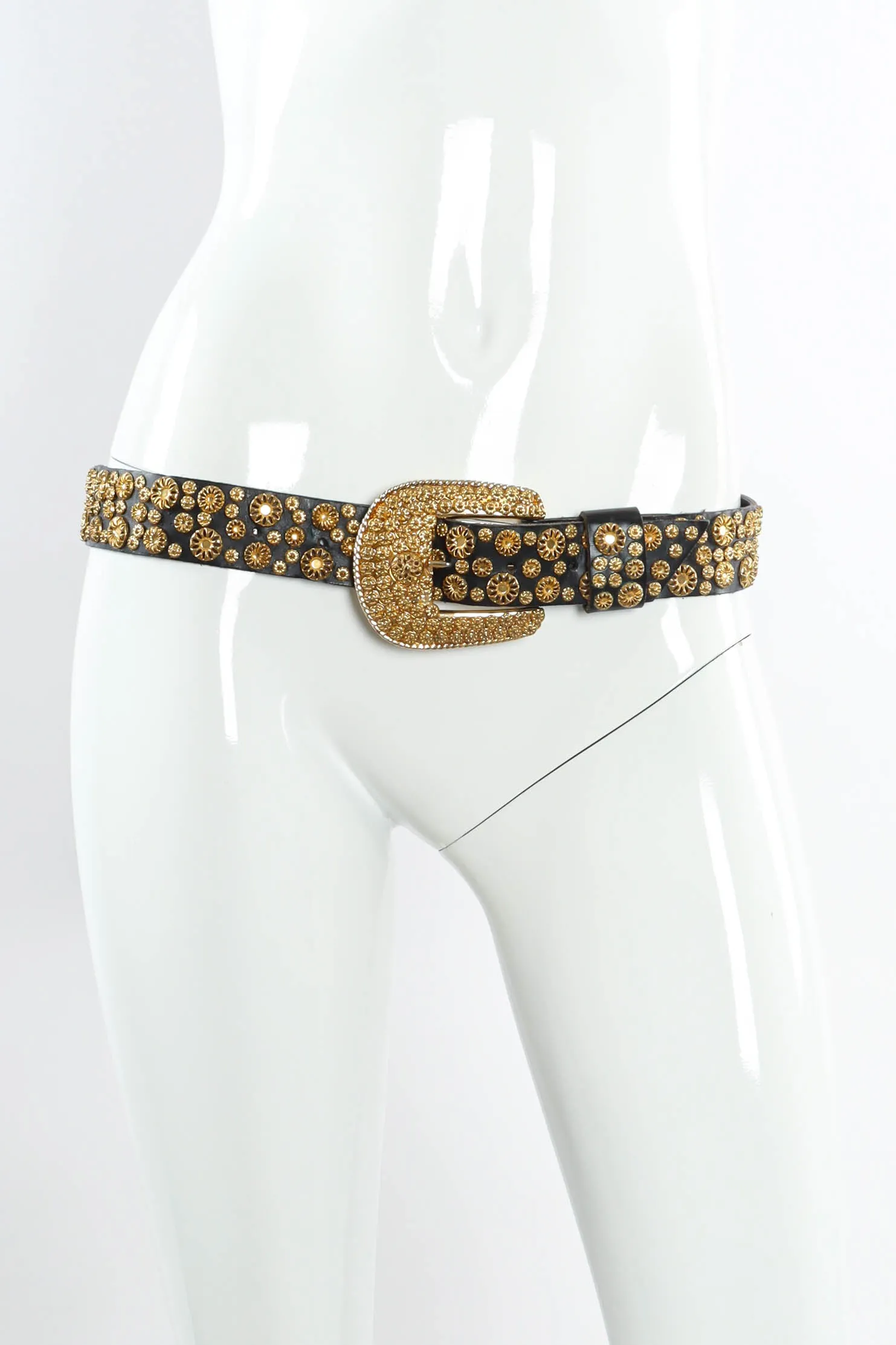 Floral Filigree Studded Belt