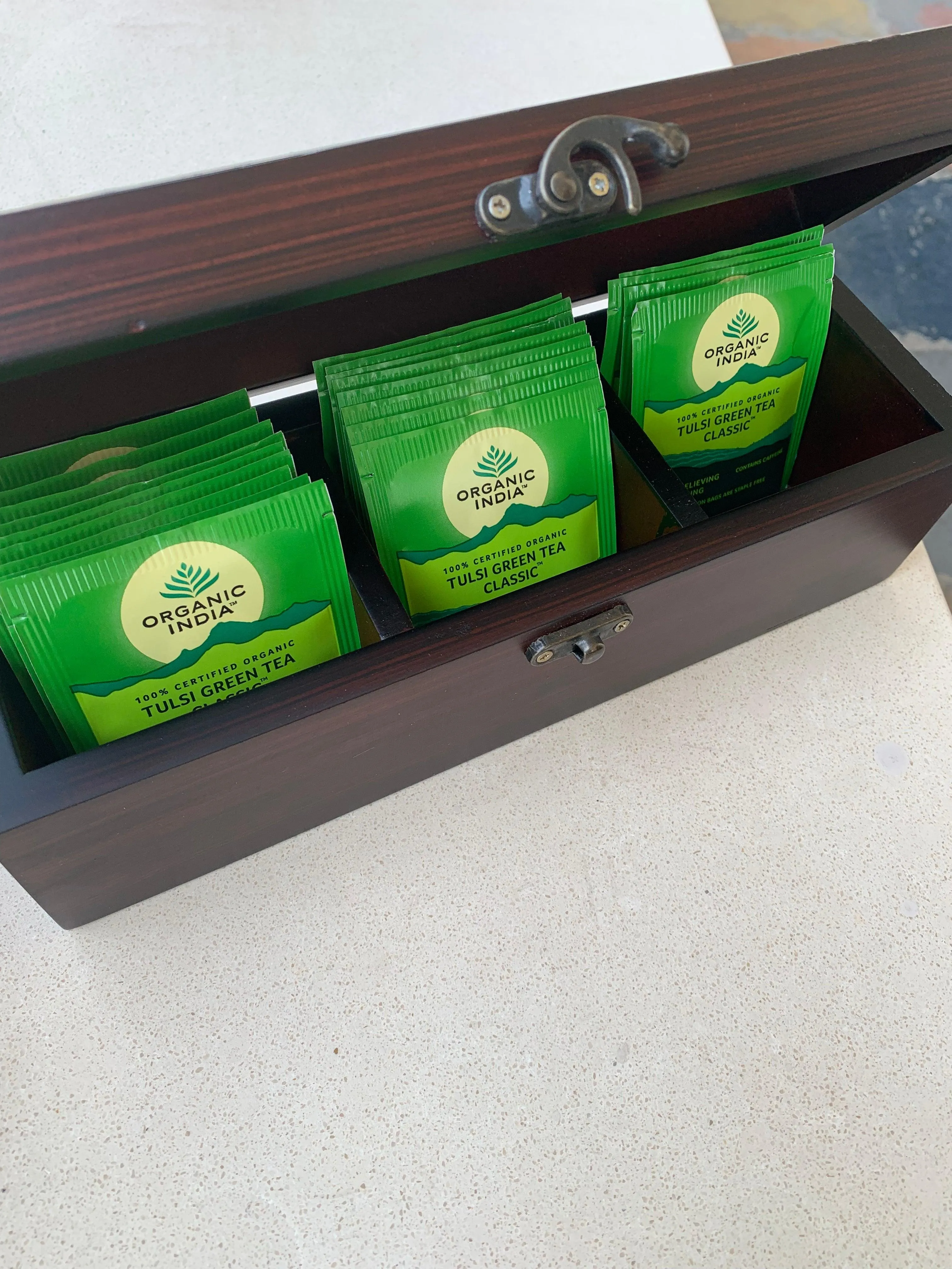 Floral Wooden Teabox