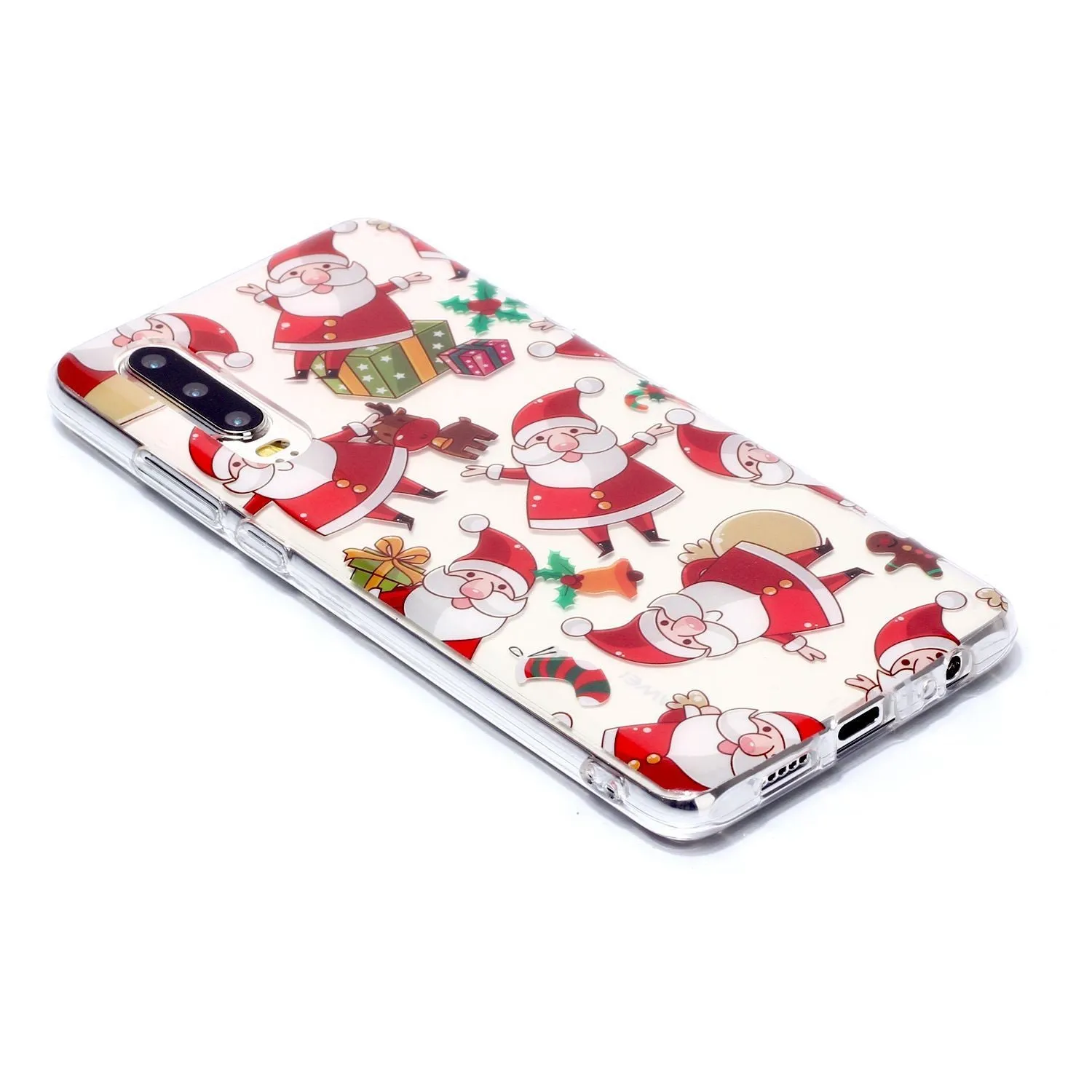 For HUAWEI P30 Christmas Phone Case Anti-fall Protective Shell Super Soft TPU Smartphone Cover Birthday Gift