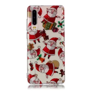 For HUAWEI P30 Christmas Phone Case Anti-fall Protective Shell Super Soft TPU Smartphone Cover Birthday Gift