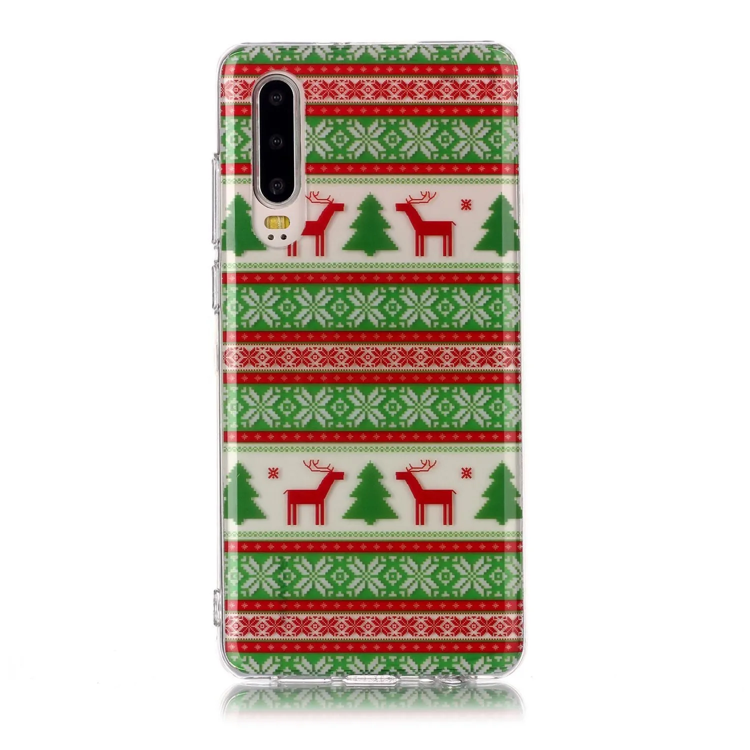 For HUAWEI P30 Christmas Phone Case Anti-fall Protective Shell Super Soft TPU Smartphone Cover Birthday Gift
