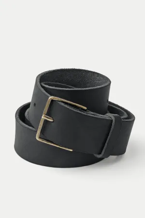 Forte Forte Buckle Leather Belt in Black