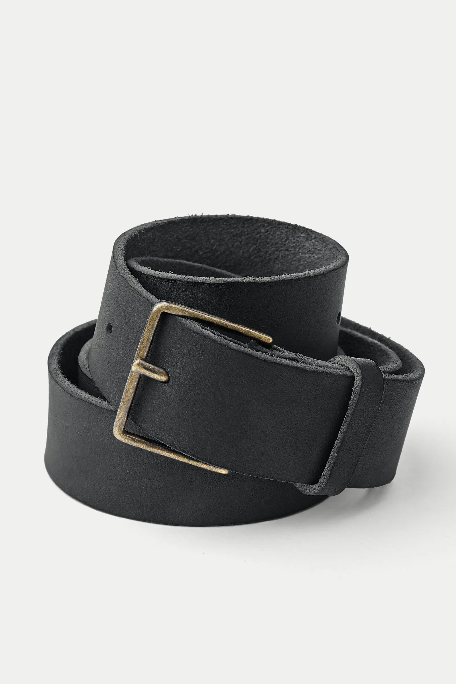 Forte Forte Buckle Leather Belt in Black