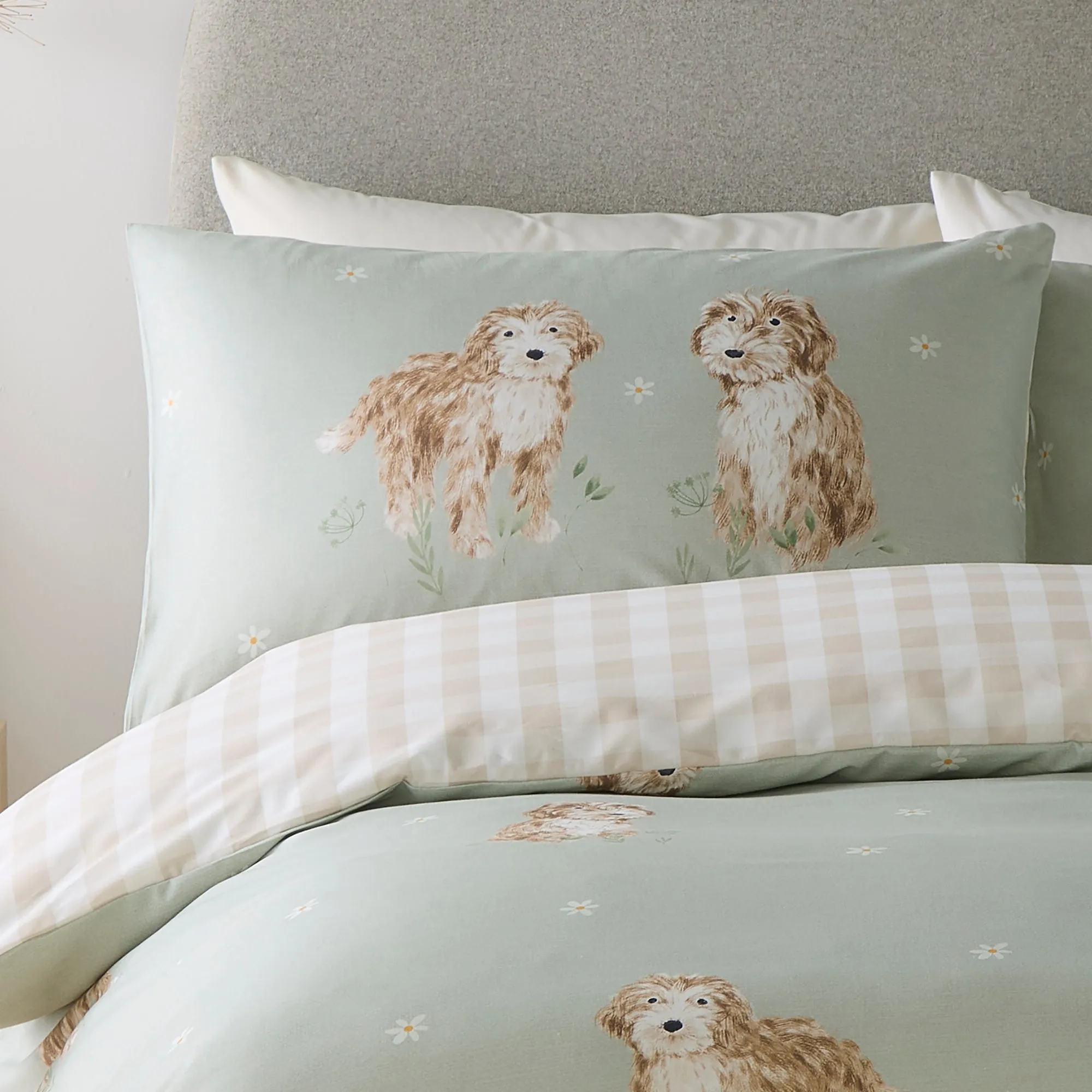 Fusion Hattie The Cockapoo Duvet Cover Set - Green