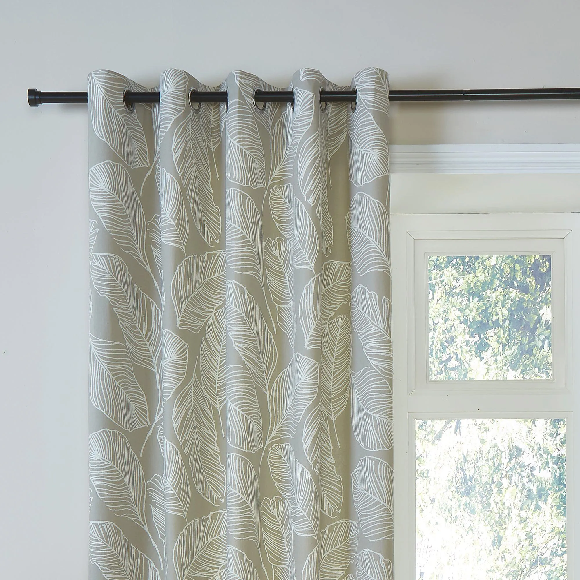 Fusion Matteo Eyelet Curtains  - Natural