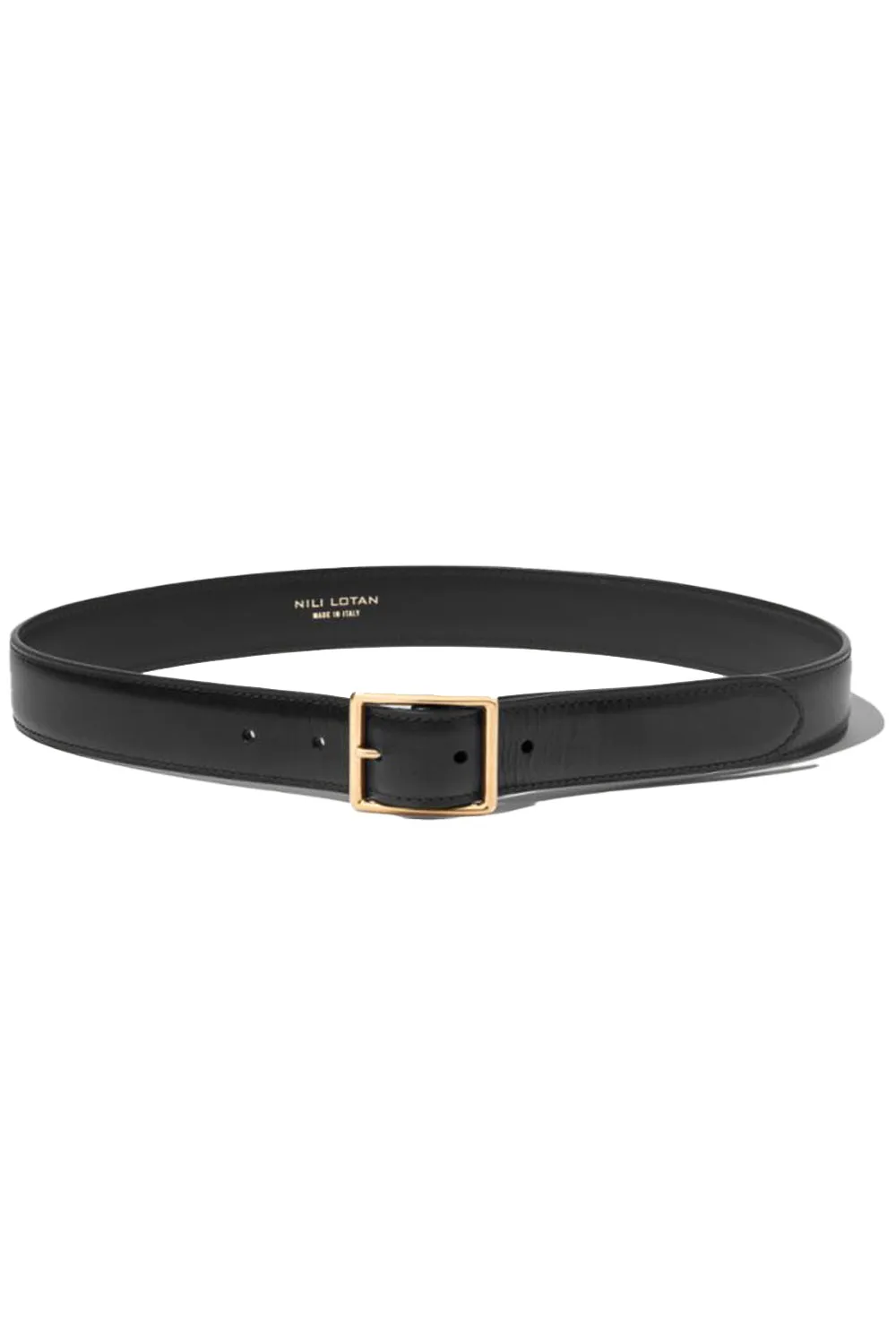 Gabriele Belt in Black with Antique Gold Buckle