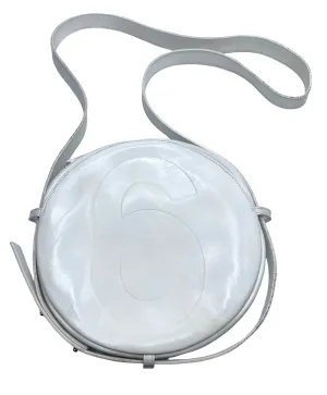 Galliano for Maison Margiela 2020 Round White Leather Cross Body Purse