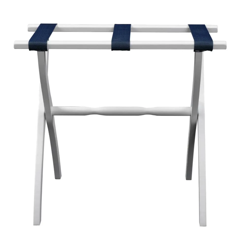Gatehouse Furniture Luggage Rack - Contour Wood Leg with 3 Nylon Straps