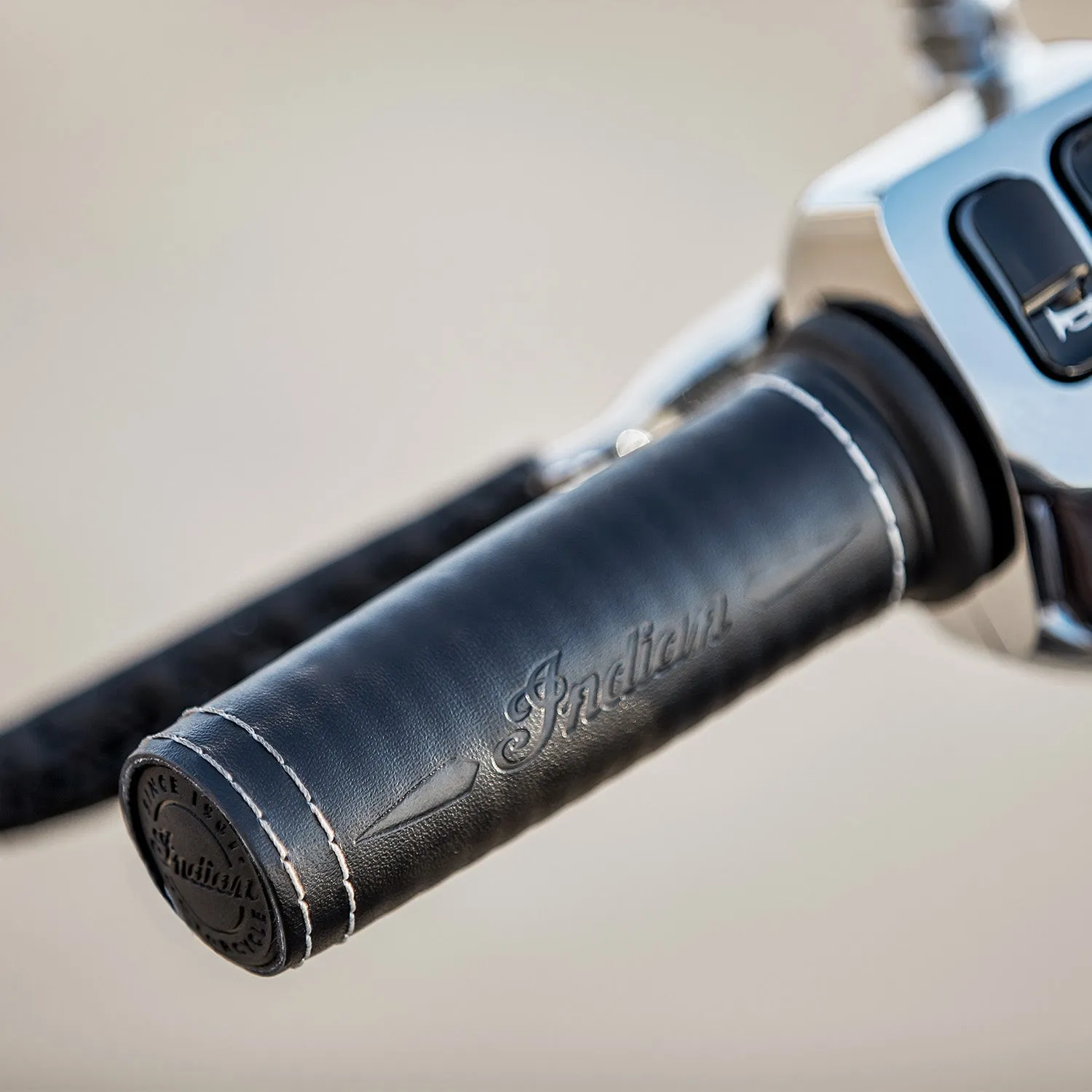 Genuine Leather Handlebar Grip Wraps in Black, Pair