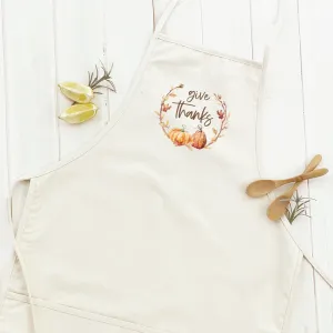 Give Thanks Pumpkin Wreath - Women's Apron