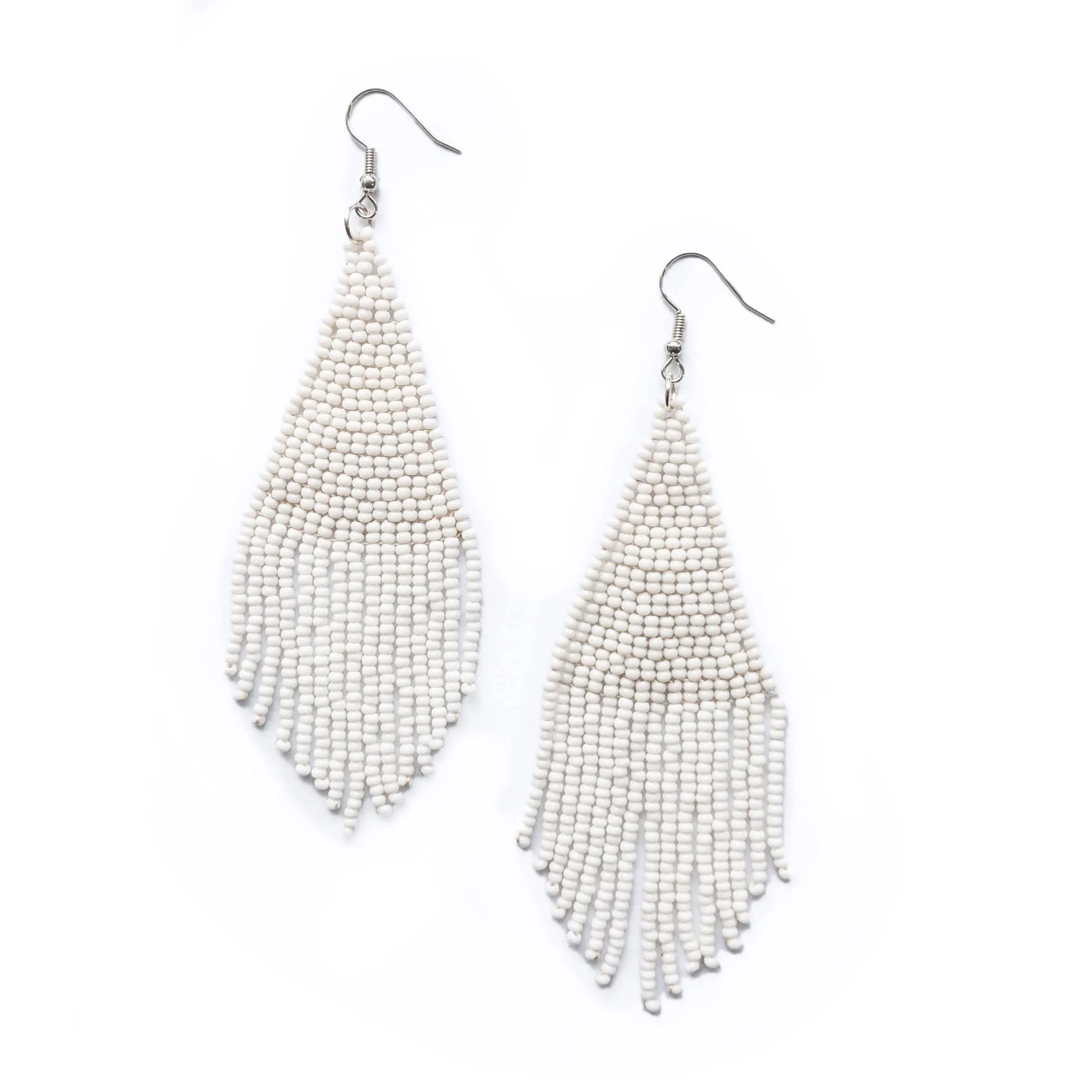 Goddess Tassel Earrings (White)