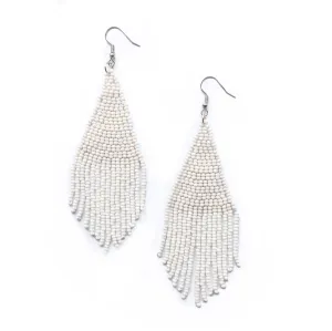 Goddess Tassel Earrings (White)
