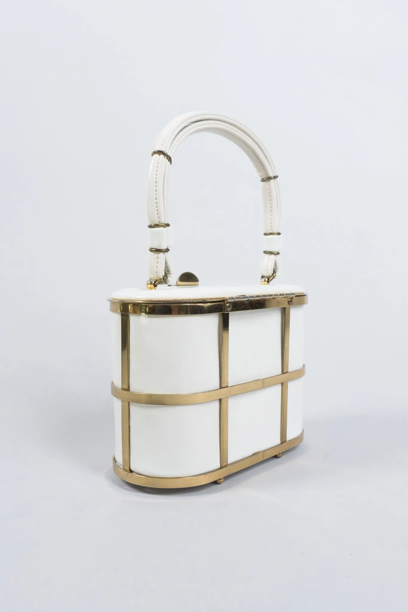 Gold Cage Box Bag