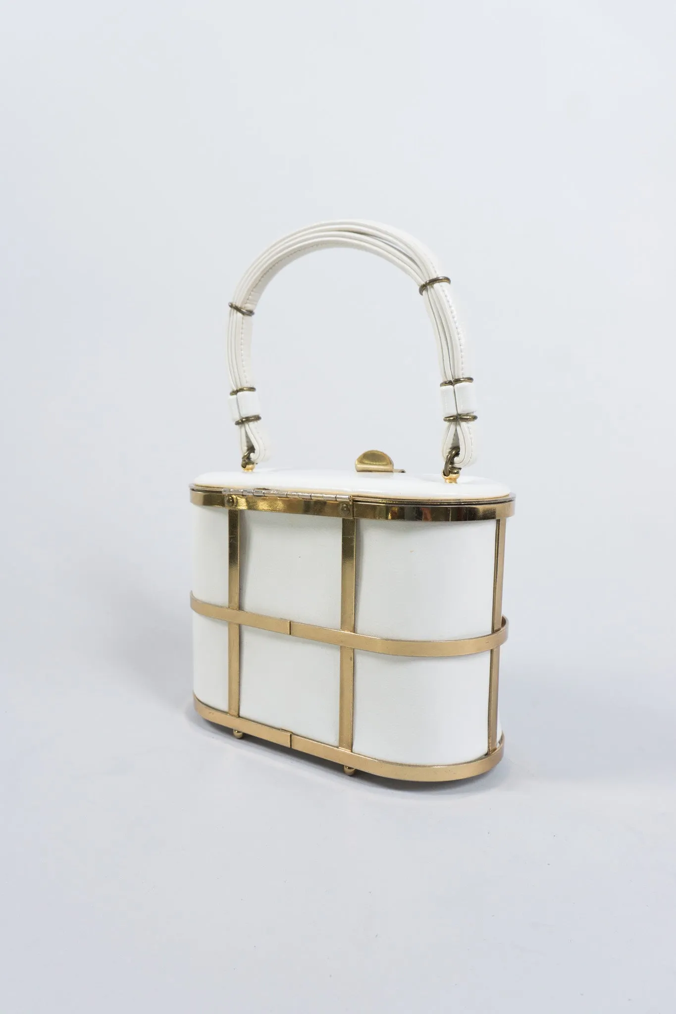 Gold Cage Box Bag