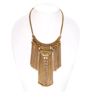 GOLD TASSEL  NECKLACES #SQ196-5499G (LB10/LC10)