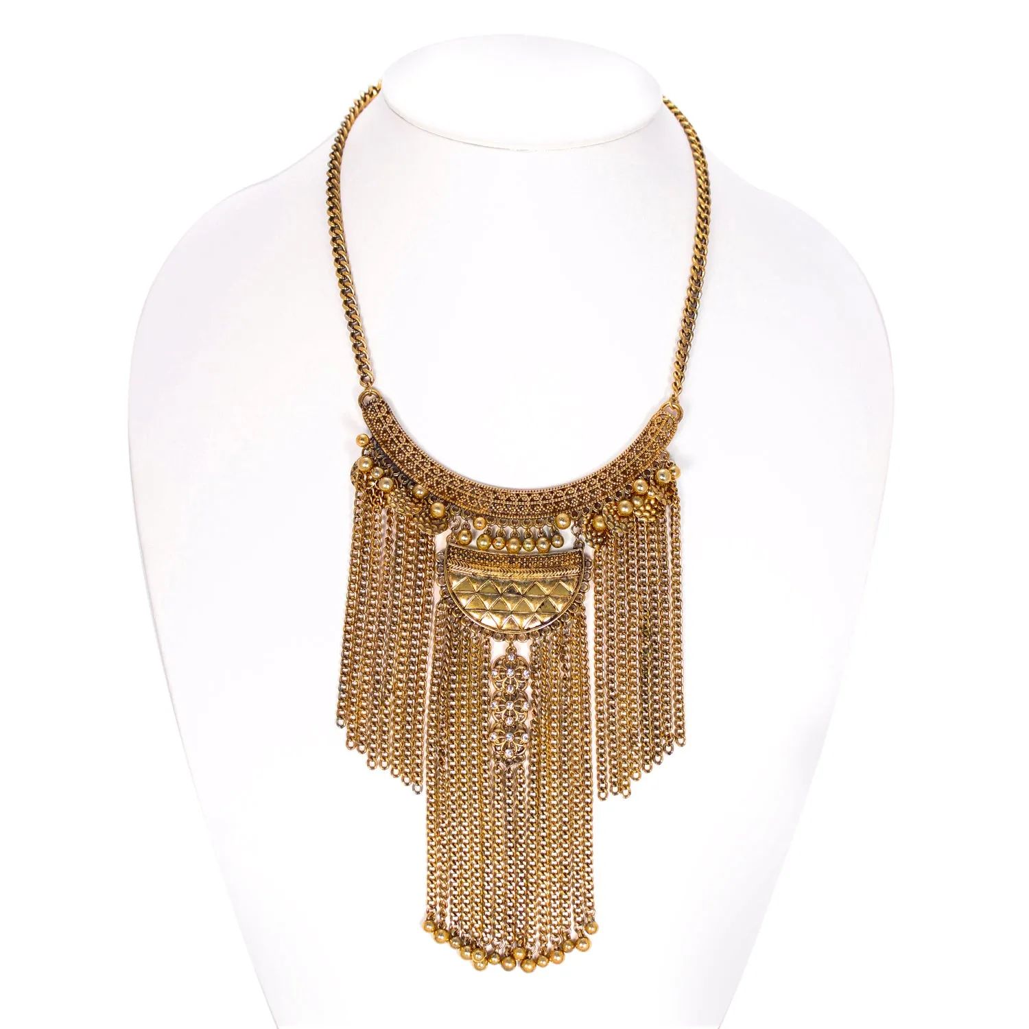 GOLD TASSEL  NECKLACES #SQ196-5499G (LB10/LC10)