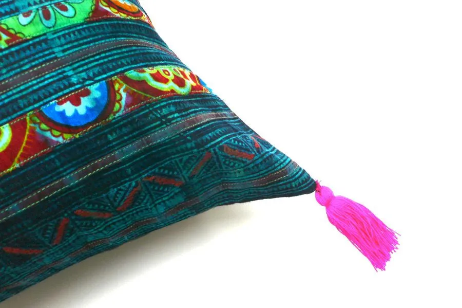 Green Vintage Patchwork Cushion