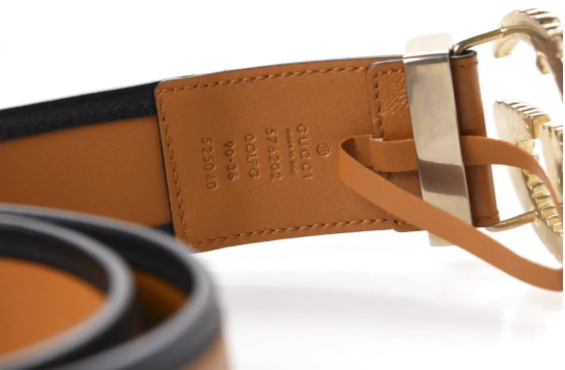 Gucci Logo Buckle Matelasse Leather Belt