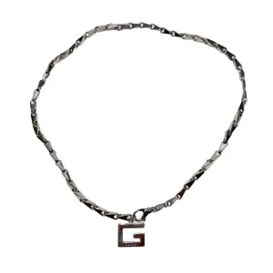 Gucci Silver Logo Chain Belt